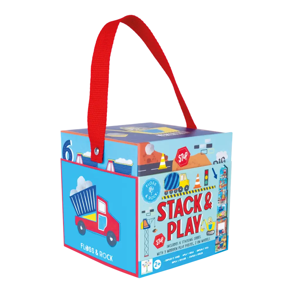 Floss and Rock Stohovacie kocky Stavba | Edukačné kocky pre deti 2+