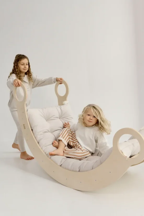 Montessori drevená hojdačka maxi prírodná