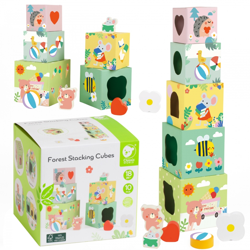 Puzzle Box Cube – Lesná pyramída 10 dielov