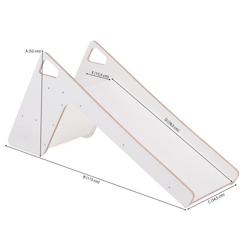 Drevená šmýkačka Baby biela