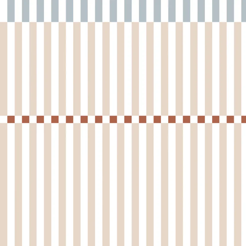 Tapeta s prúžkami nostalgia béžovo modrá 280×50 cm