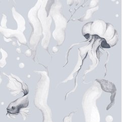 Tapeta mágie oceánu svetlo modrá 280x100 cm
