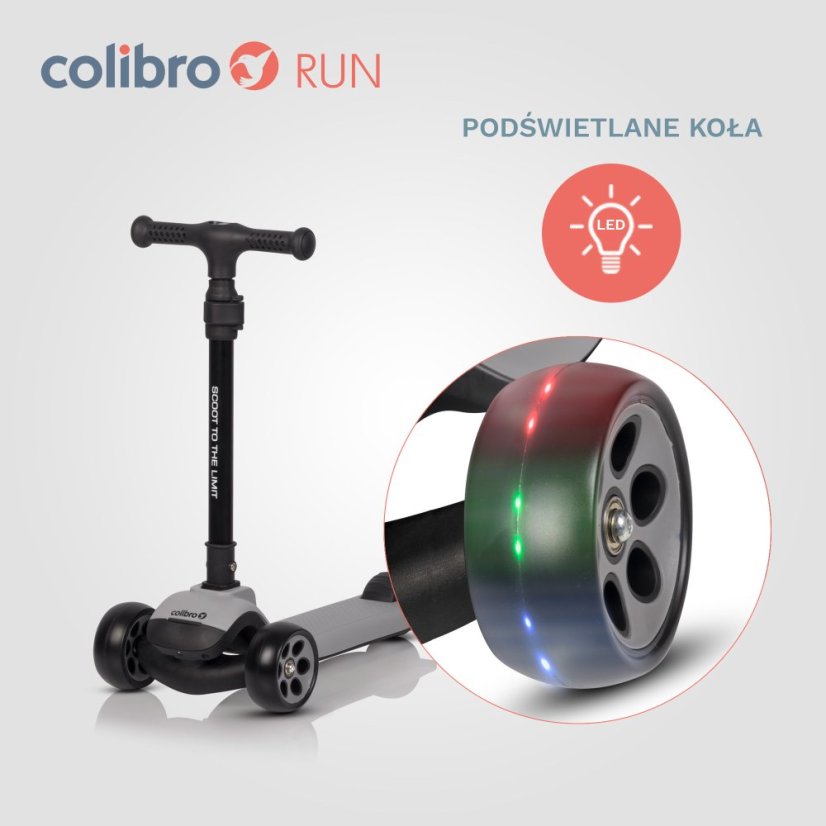 Dětská koloběžka RUN šedá