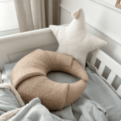 Vankúš croissant hnedý 55 cm