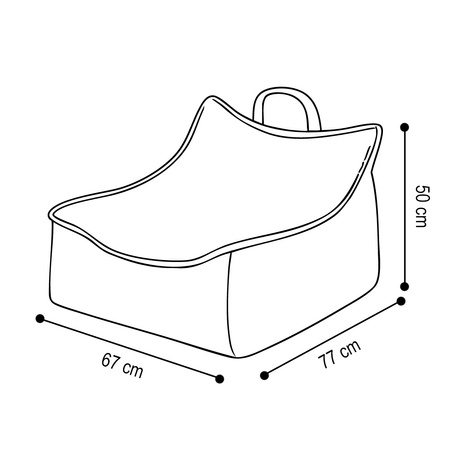Kreslo štvorcové menčester modrá