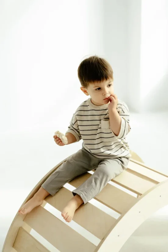 Montessori drevená hojdačka prírodná L