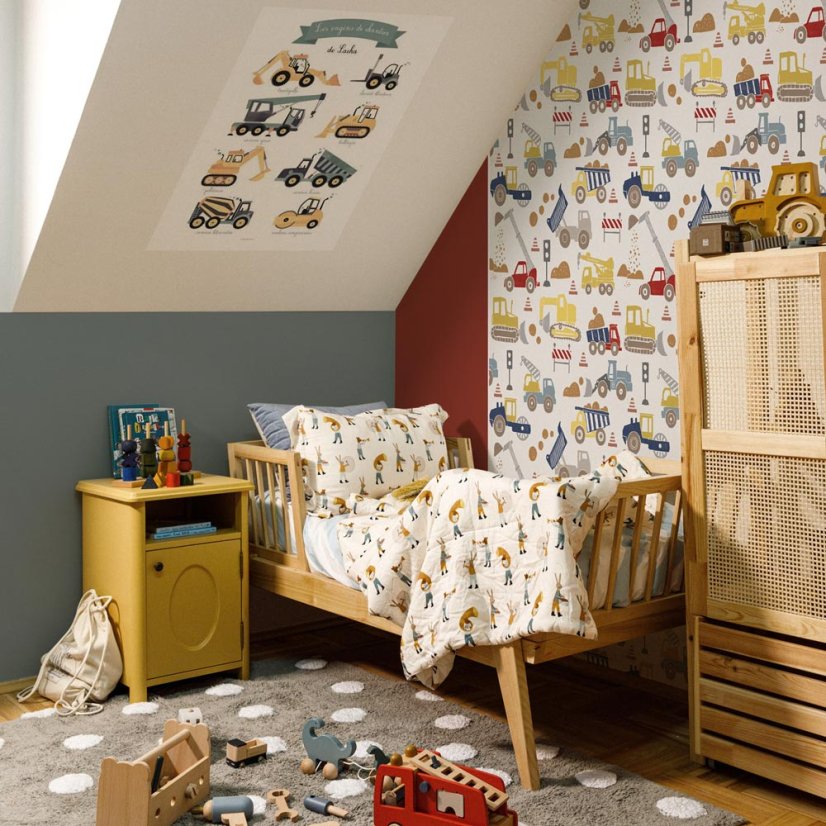 Tapeta farebnej stavebnej hry 280x100 cm