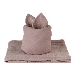 Mušelínová plienka z organickej bavlny mauve 70×70 cm
