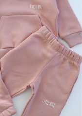 Detské tepláky púdrovo ružová