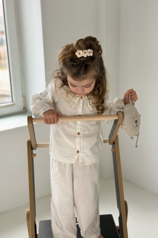 Učiaca montessori detská veža skladacia čierna