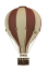 Dekorační létající balón zelená/krémová – dekorace do dětského pokoje - Velikost balónu: S-28cm x 16cm