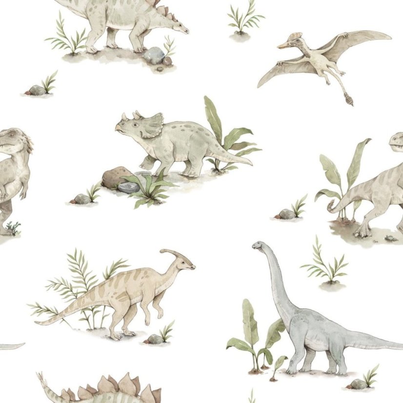 Tapeta šťastní dinosaury 280x50 cm