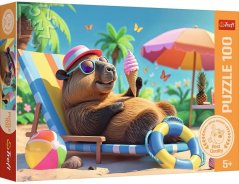 Puzzle Relax v štýle kapybary – 100 dielikov