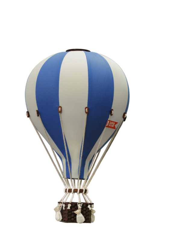 Dekoračný lietajúci balón modrá/krémová – dekorácia do detskej izby - Velikost balónu: M-33cm x 20cm