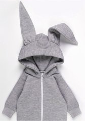Detský overal zajačik šedá