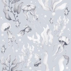 Tapeta mágie oceánu svetlo modrá 280x100 cm