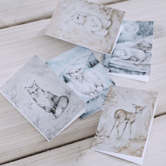 Dárková karta králík 5,2x7,4cm