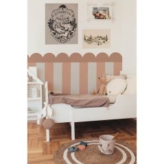 Tapeta ružové pásy 280x100 cm