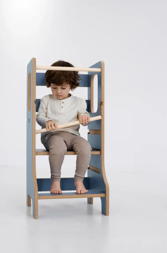 Učiaca veža Montessori pre deti modrá