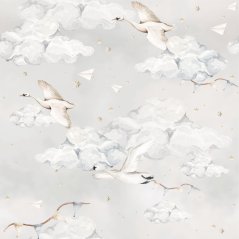 Tapeta kouzelné labutě modré 280x100 cm