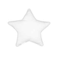 Mini Boho polštář hvězda s bublinkami bílý 38 cm