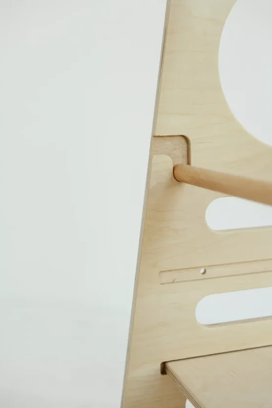 Montessori učiaca detská veža stredná natural