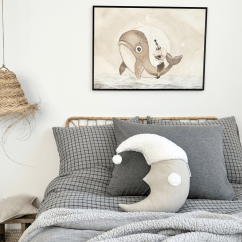 Mušelínové obliečky pre dospelých šedá kockovaná 140x200cm