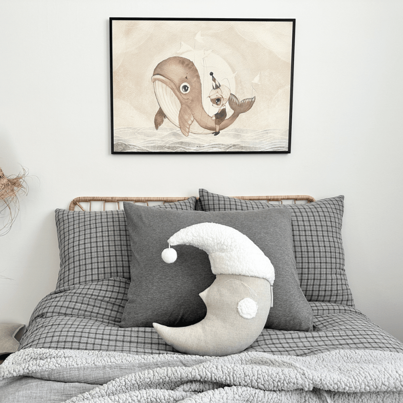 Mušelínové obliečky pre dospelých šedá kockovaná 140x200cm