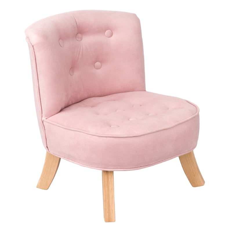 Detské kreslo velvet ružové - Výška nožičiek: 17 cm a 25 cm, Farba nožičiek: Biela