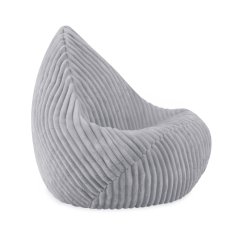 Sedací vak pre deti – sivý Lamell, prémiový manšestr