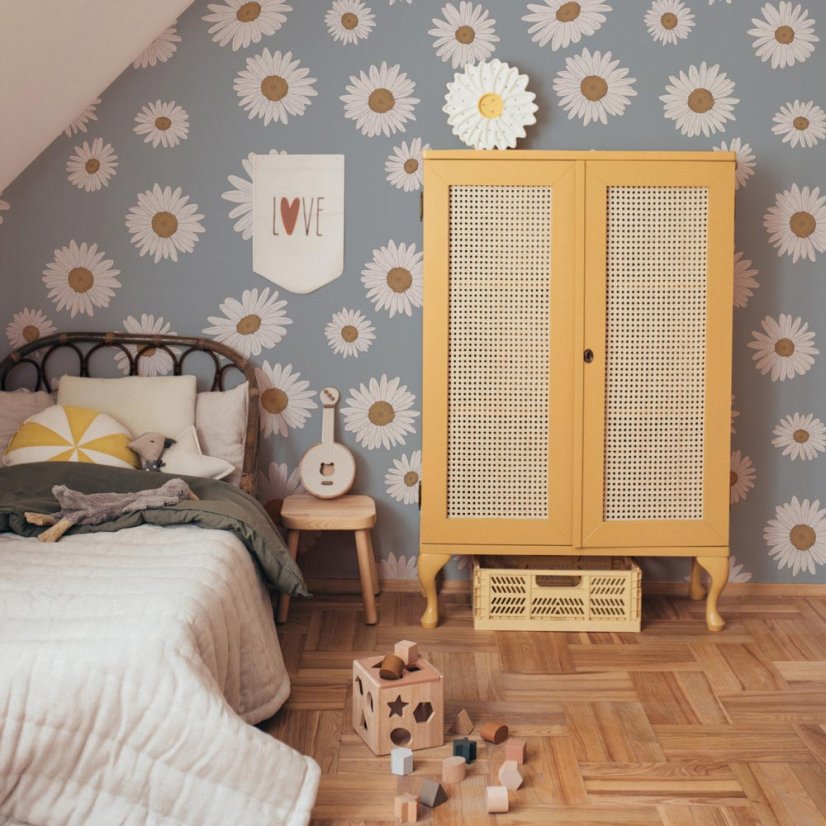 Tapeta Toskánske sedmokrásky modrá 280x100 cm