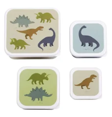 Sada 4 škatuliek na obed a desiatu dinosaurus
