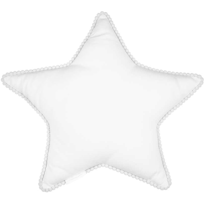 Boho polštář hvězda s bublinkami bílý 44 cm