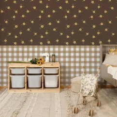 Tapeta rustikálna záhrada hnedá 280×50 cm