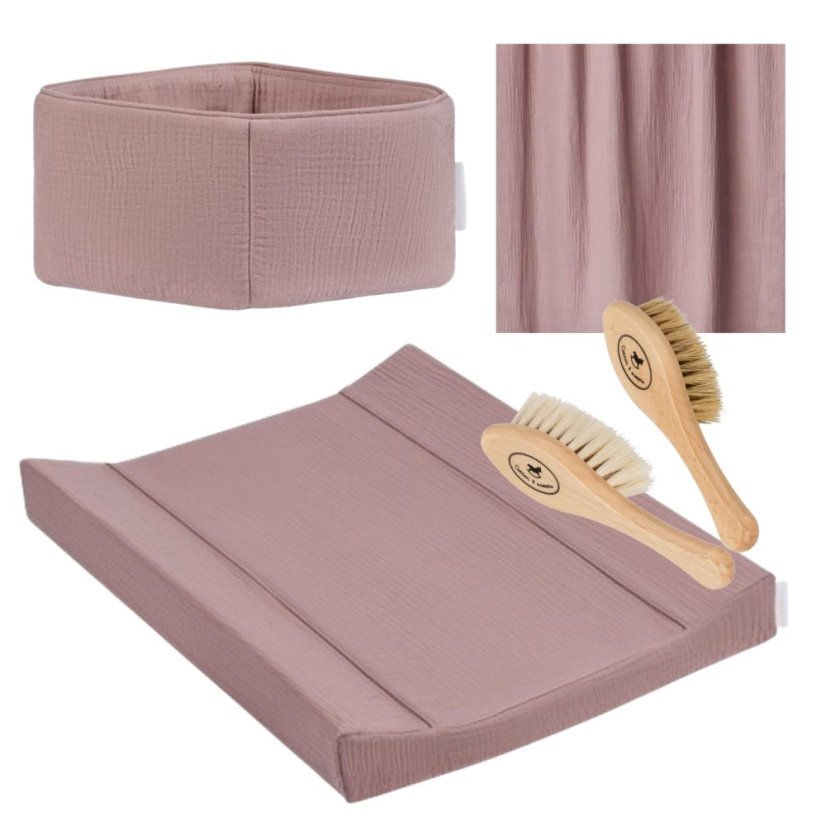 Pečující sada s přebalovacím pultem mauve