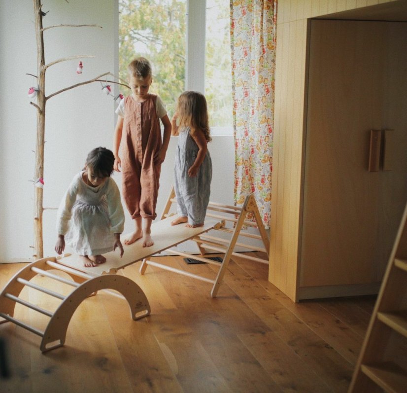 Montessori Pikler šplhacia doska a šmykľavka