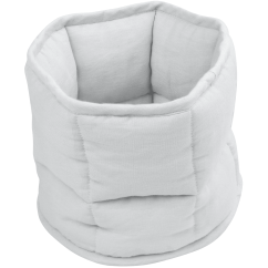 Ľanový prešívaný košík sivý o 20 cm