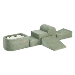 Mini ihrisko (+ bazén a 100 loptičiek) zelené, prémiový menčester