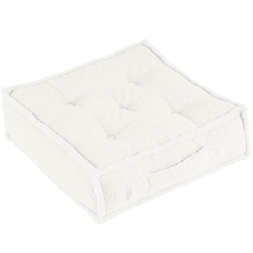 Prešívaný puf biela 46x46x13cm