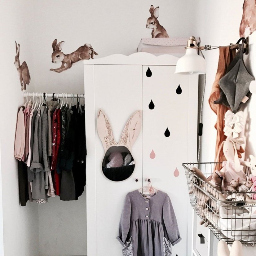 Samolepka do detskej izby sada rozprávkových králikov