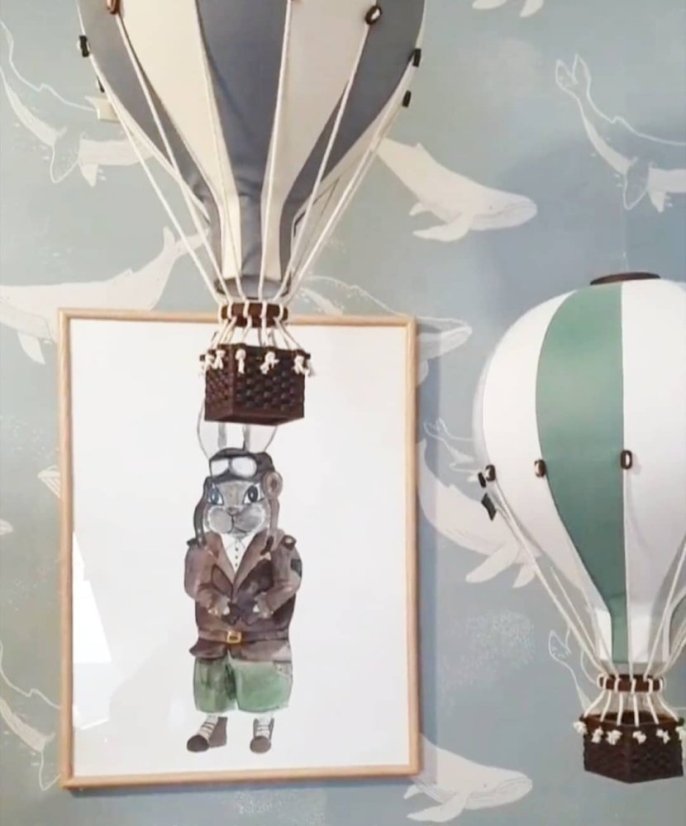 Dekoračný balón šedá - Veľkosť balóna: S-28cm x 16cm