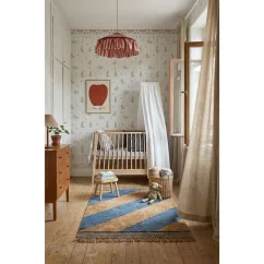 Tapeta zajíčky se srdíčky a ornamentem 280x50