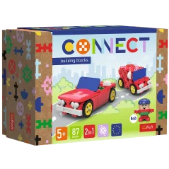 Stavebnica 2v1 Kabriolet / Dodávka | Trefl Connect 87 dielikov + figúrka Bob