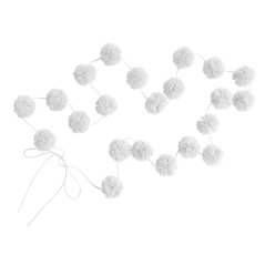 Girlanda s brmbolcami mini biela