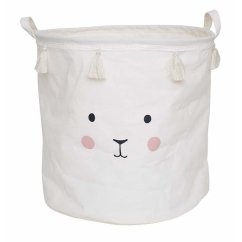 Úložný kôš zajačik biely o 40 cm