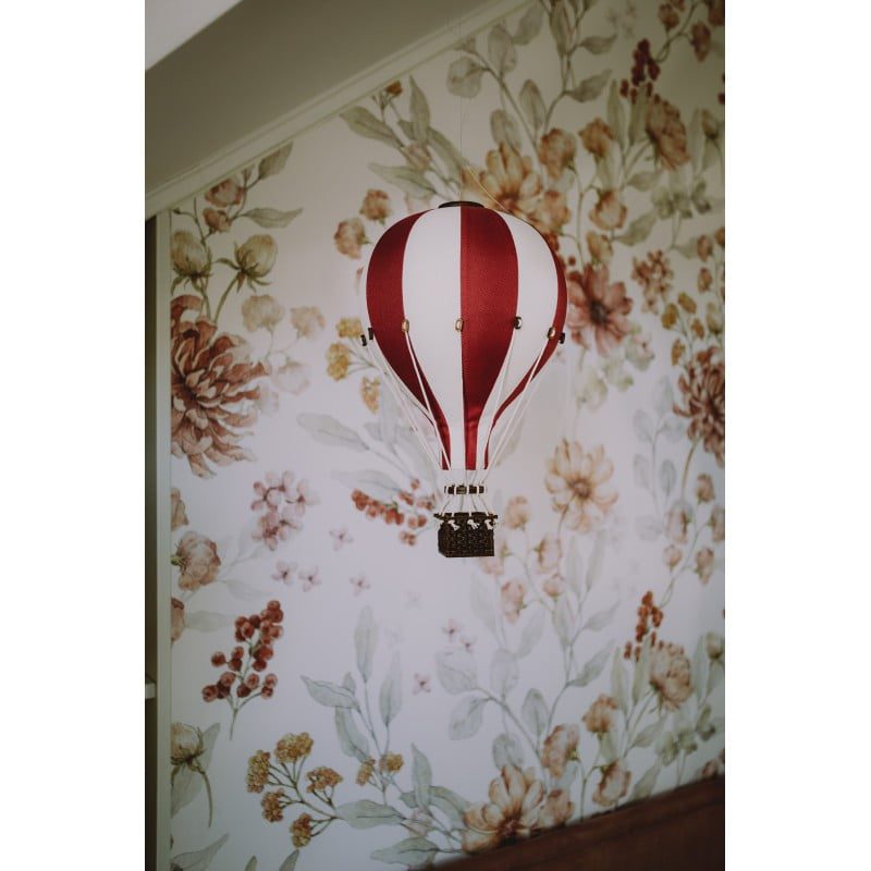 Dekorační létající balón bordó – dekorace do dětského pokoje - Velikost balónu: M-33cm x 20cm