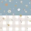 Tapeta boho kocky modrá 280x50 cm