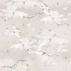 Tapeta kúzelnej labute béžovej 280x100 cm