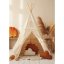 Boho stan teepee s volánky a výšivkou béžový