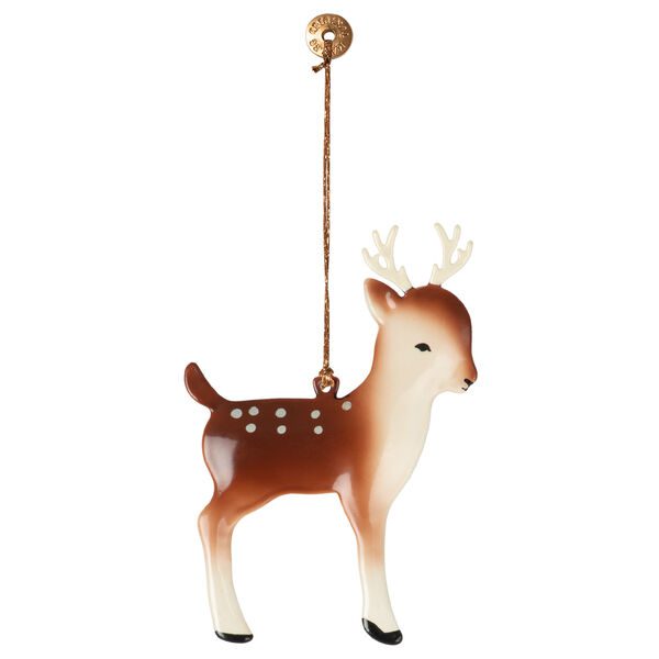 Vianočné dekorácie - kovová ozdoba Bambi